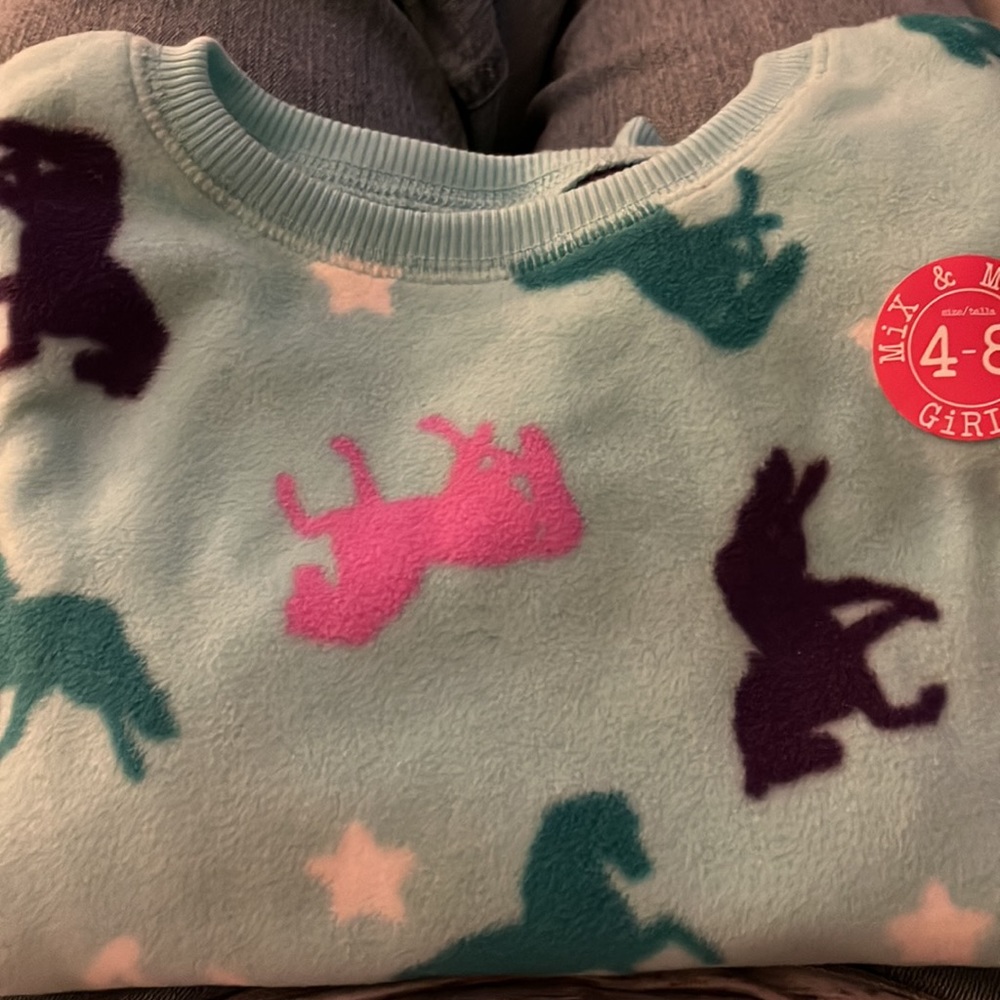 Garanimals Fleece long sleeve shirt and pants, sz 6